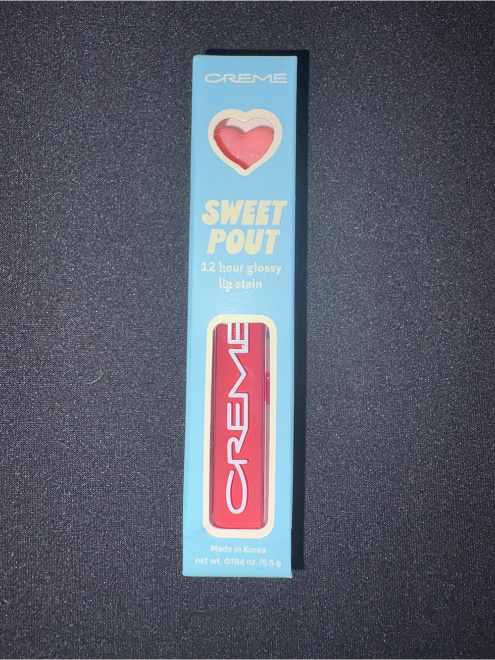 The Crème Shop Sweet Pout Glossy Lip Stain Talk Flirty 12 Hour K-Beauty - Picture 2 of 7